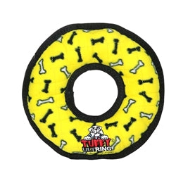 Tuffy Ultimate Ring -Yellow Bone, Durable, Squeaky Dog Toy