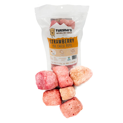 Dog Treat Strawberry Yak Cheese Puffs 4oz