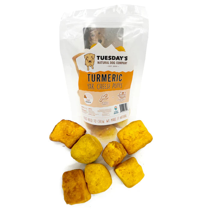 Dog Treat Turmeric Yak Cheese Puffs 4 oz