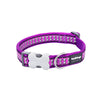 Bucklebone Dog Collar Reflective Bones Purple