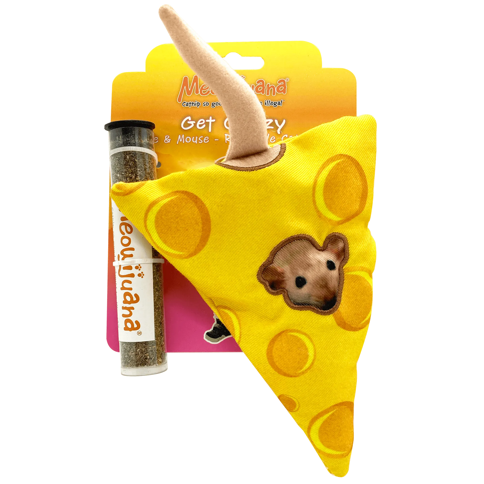Meowijuana® Get Cheezy Cheese & Mouse Refillable Cat Toy