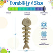 Fish Bone Nylon Dog Toy for Aggressive Chewers | USA Made | SodaPup: Brown