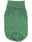 Cable Knit Dog or Cat Sweater, Green