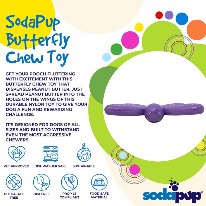 SP Butterfly Nylon Chew & Enrichment Dog Toy