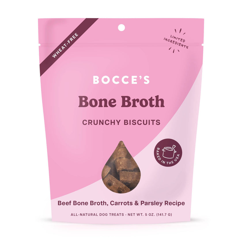 Dog Treat Bocce's Bakery Bone Broth Biscuits Dog Treats 5oz