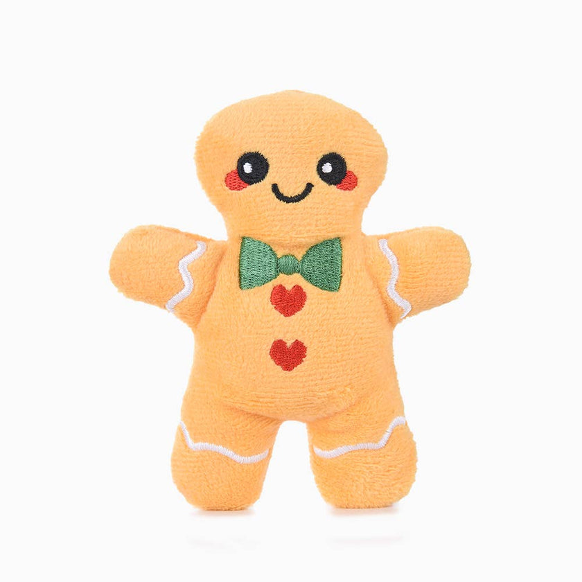Dog Toy Gingerbread Latte Happy Woofmas Christmas Plush Toy Set