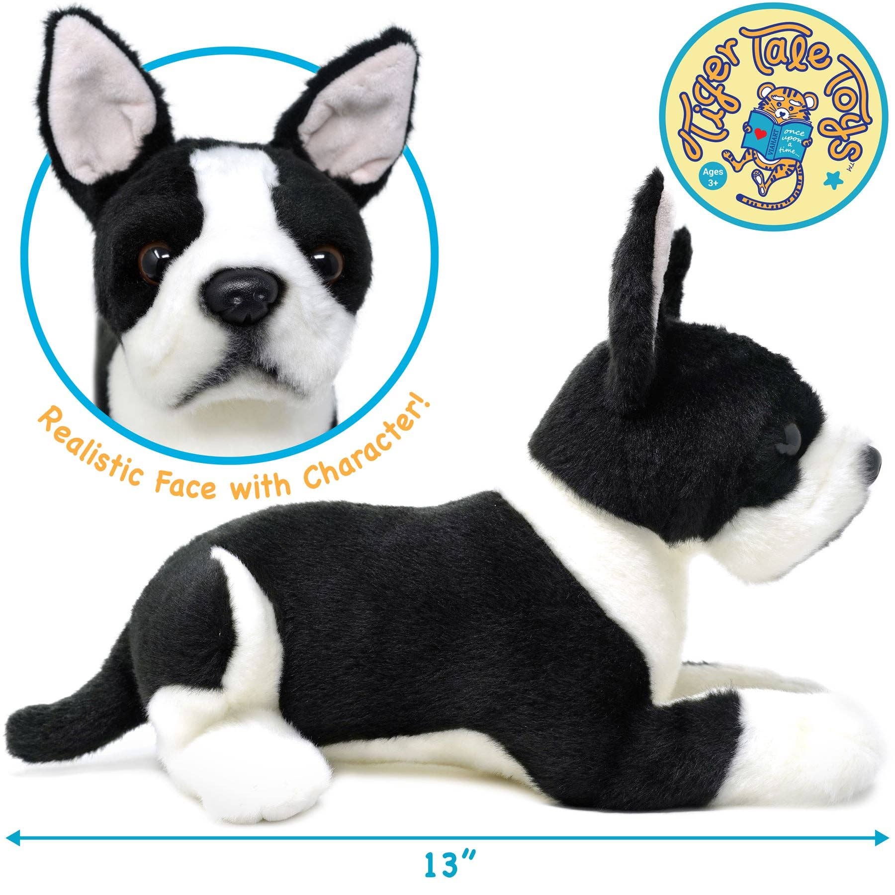 Plush Boston Terrier Baxter The Boston Terrier Stuffed Animal Plush