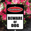 Warning - Beware of Dog Mini Garden Sign