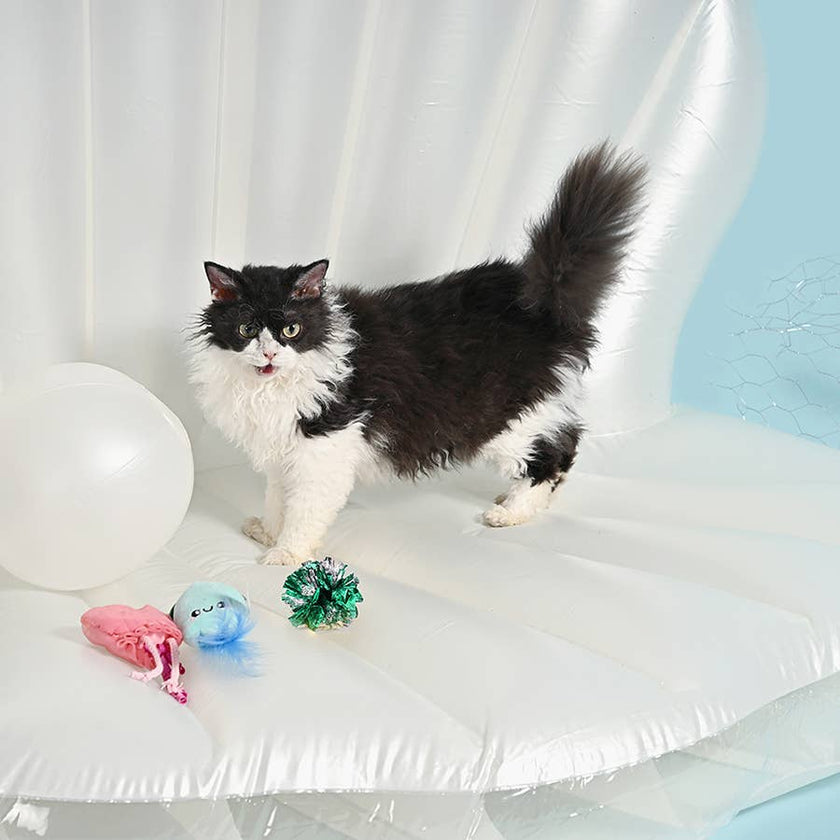 Cat Toy Jellyfish and Squid Ocean Pals Catnip Toy Set