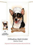 Chihuahua Tricolor Flour Sack Kitchen Towel