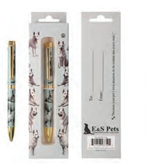 German Shepherd White Ball Point Pen