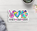 Peace Love Dogs Sticker Vinyl Decal