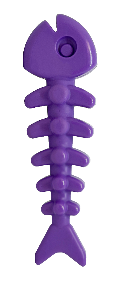 Fish Bone Nylon Dog Toy for Aggressive Chewers | USA Made | SodaPup: Brown