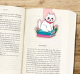 Pink Cats on Books Reversible Magnetic Bookmark