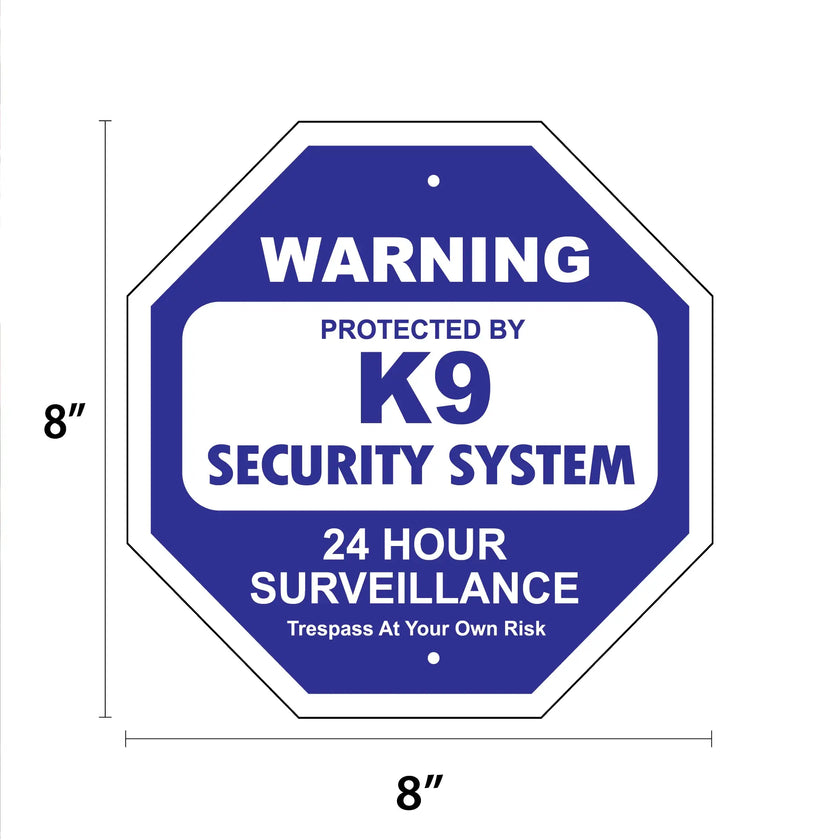 K9 Security System Garden Security Sign
