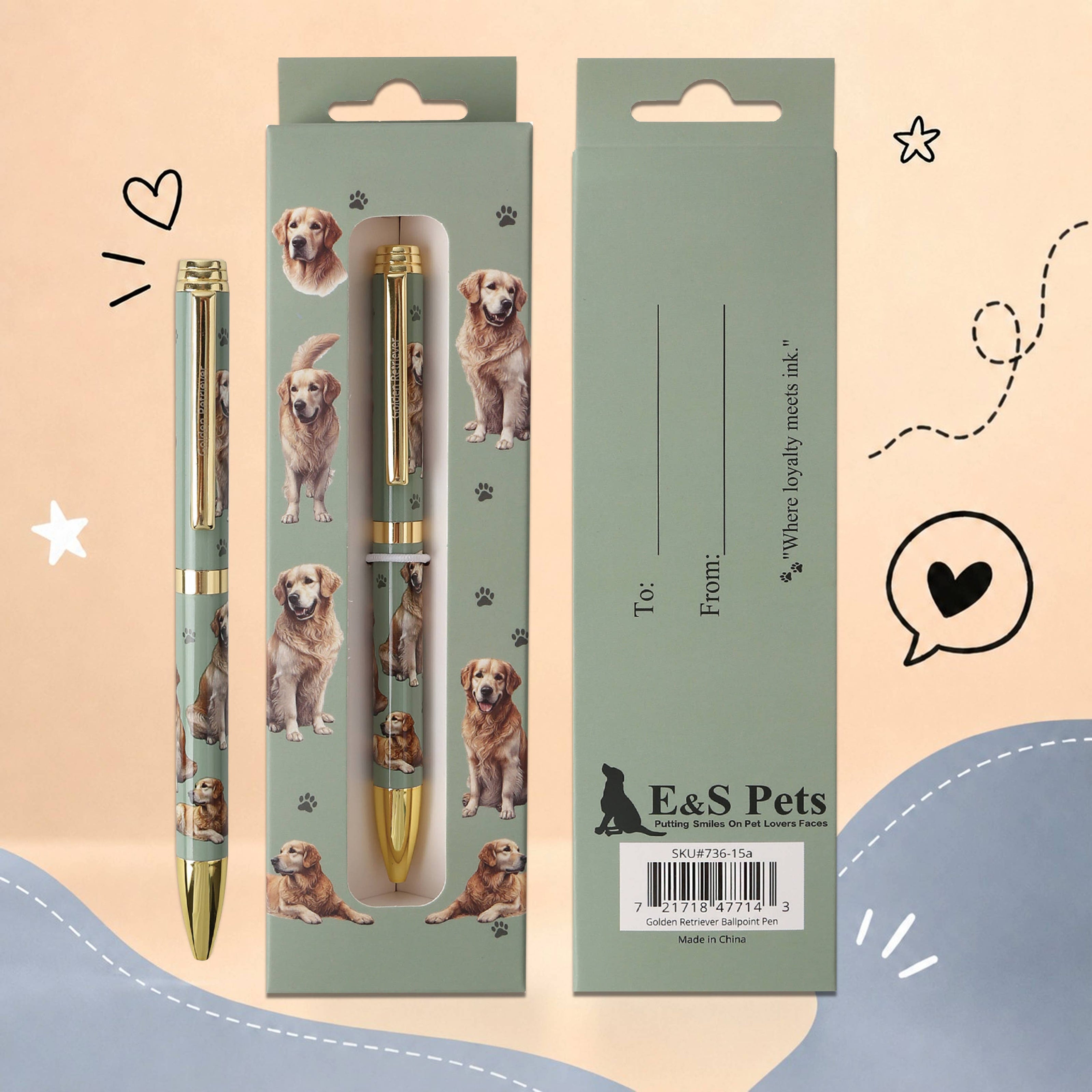 Golden Retriever Pet Lover Ballpoint Pen