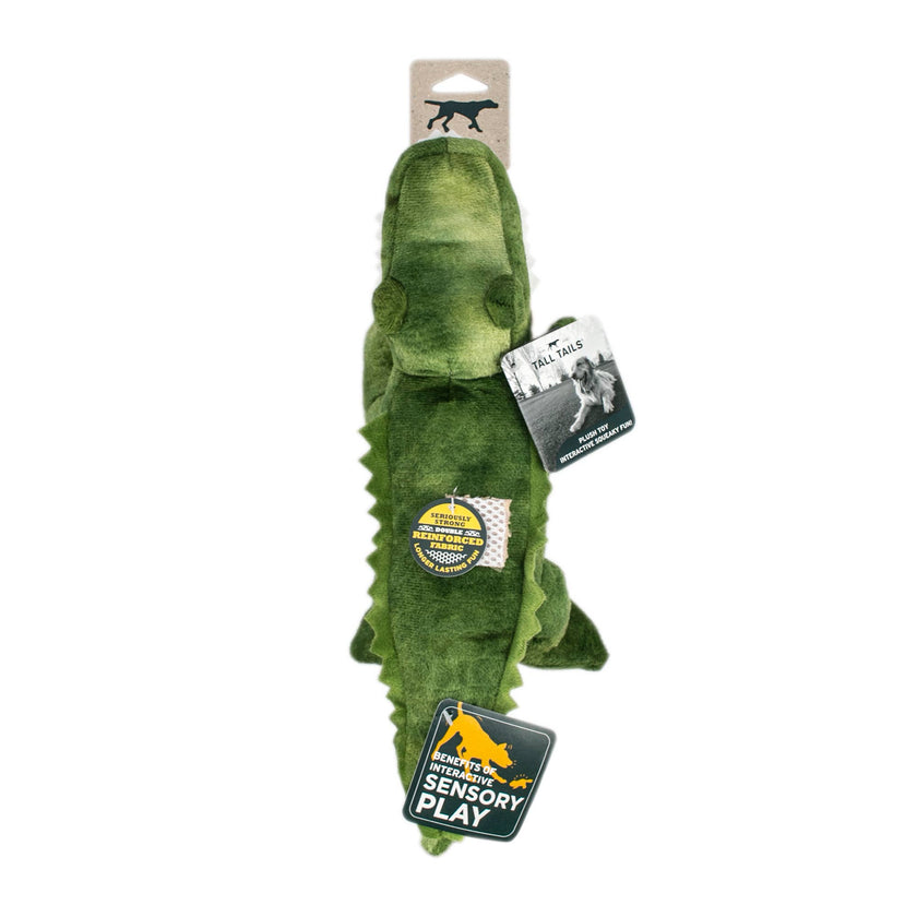 Tall Tails Crunch Plush Gator Dog Toy - 15