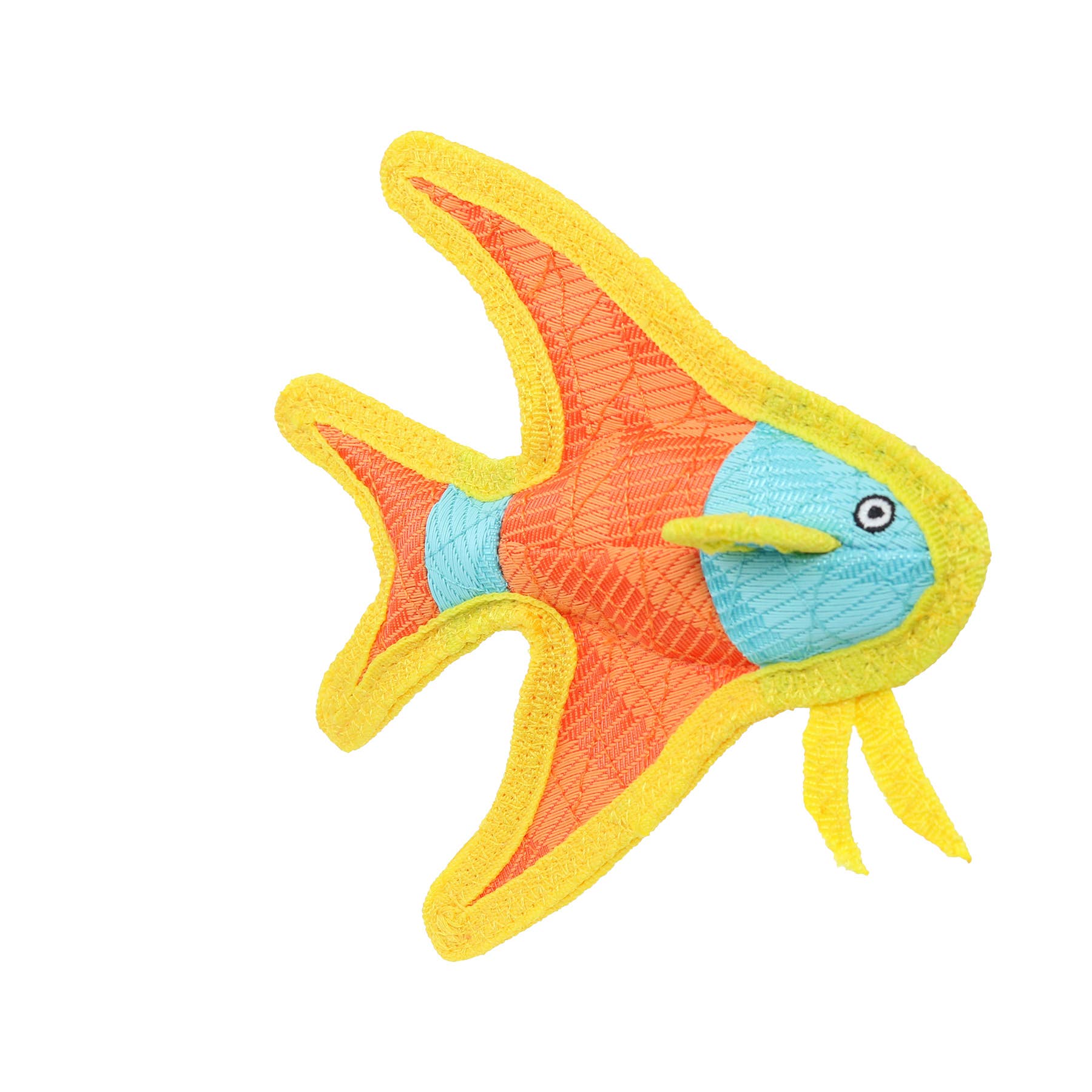 DuraForce Jr Angel Fish - Orange, Durable, Squeaky Dog Toy