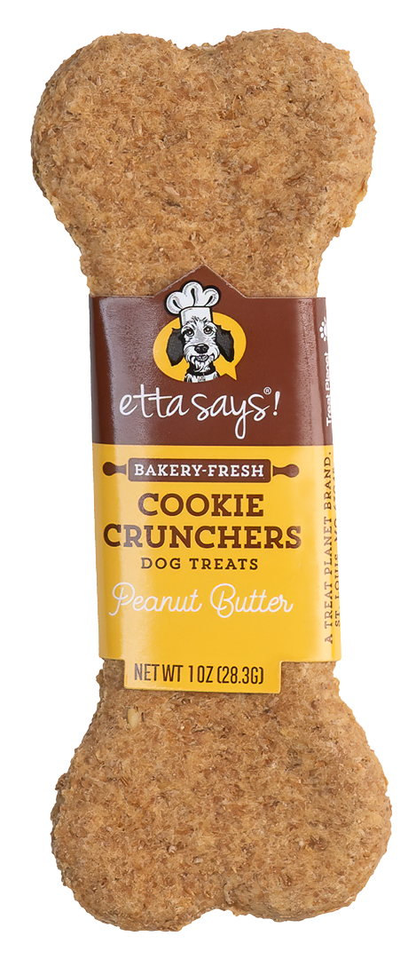 Etta Says! Cookie Crunchers Peanut Butter Dog Treats-Each