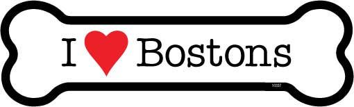 I (heart) Bostons Bone Shaped Magnet