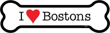 I (heart) Bostons Bone Shaped Magnet
