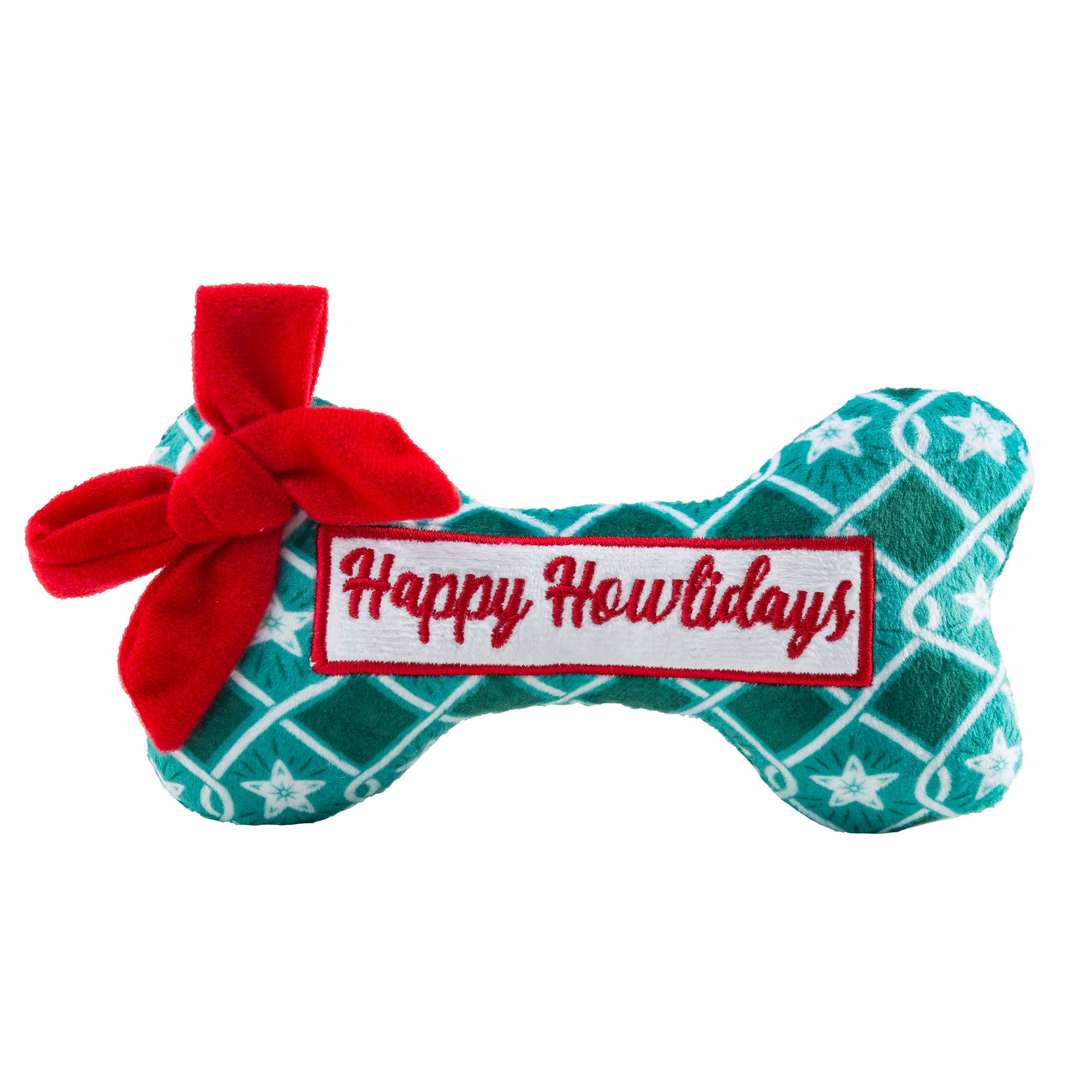 Happy Howlidays Bone Stocking Stuffer Christmas Plush Dog Toy