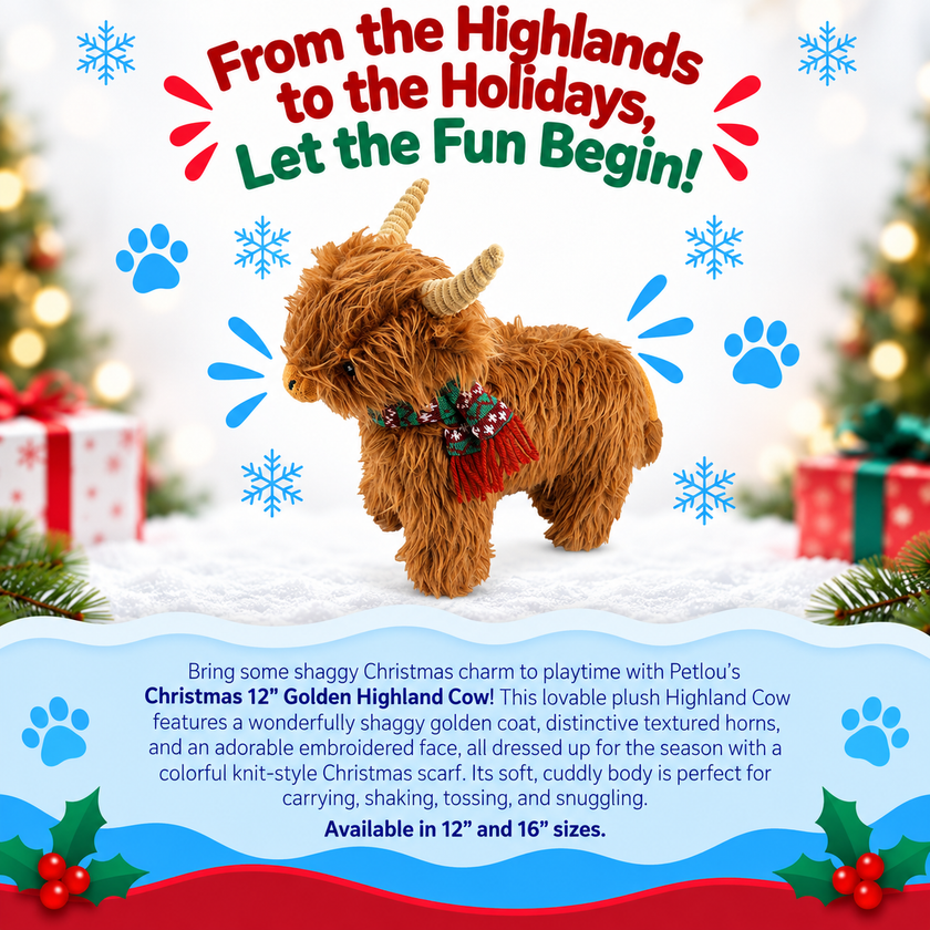 Dog Toy Highland Cow 12