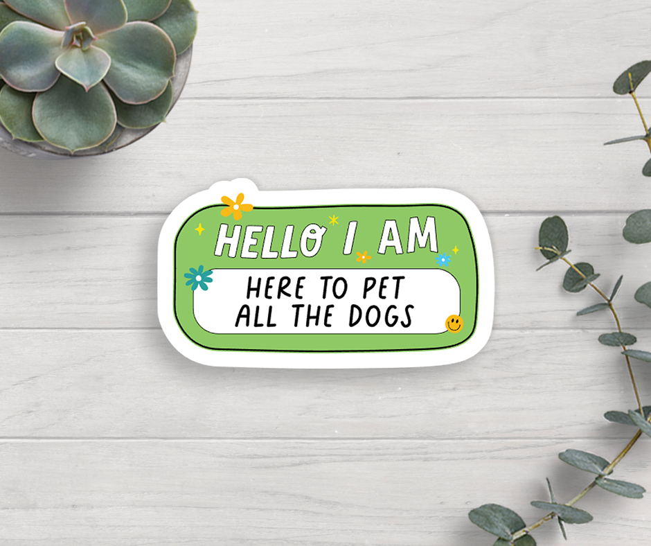 Pet All The Dogs Vinyl Sticker