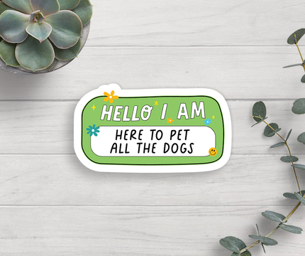 Pet All The Dogs Sticker Vinyl Decal