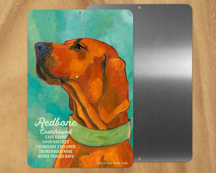 Coonhound (Redbone) - UD Metal Sign