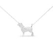 Silver CZ Pet Dog Necklace