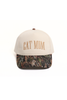 CAT MOM embroidered Camo Leopard Printed Brim 5 Panel Cap