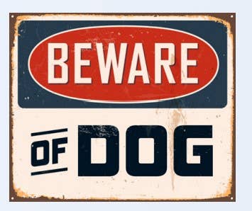 Beware of dog Sticker Vinyl Decal