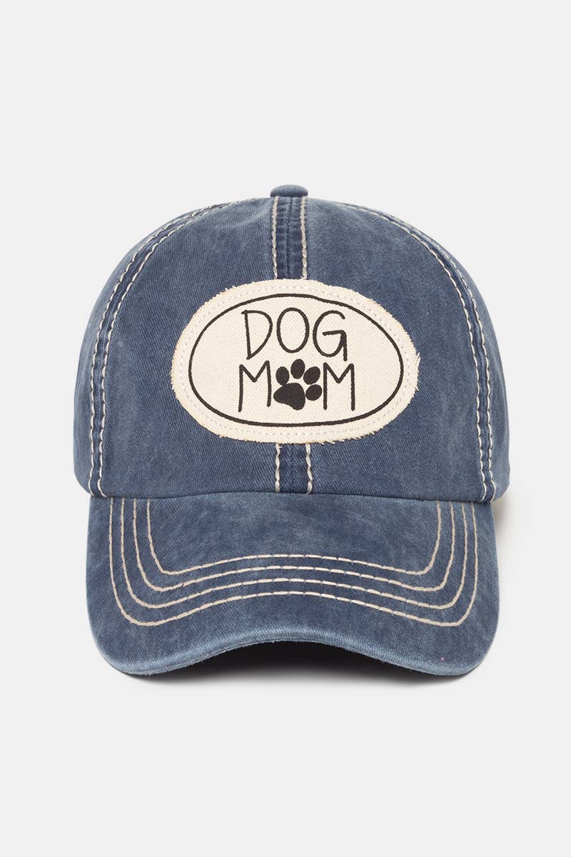 Dog Mom Canvas Patch Baseball Cap