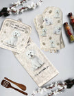 Bichon Frise, oven mitt set