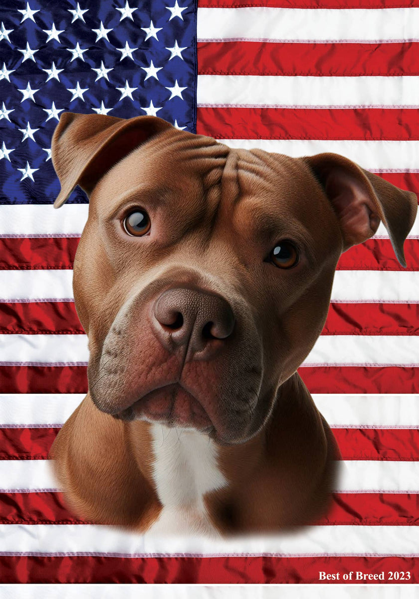 Pit Bull Terrier Patriotic III Garden Flag