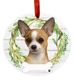 Chihuahua Ceramic Wreath Ornament