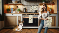 Welsh Corgi, oven mitt set