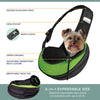 Pet Carrier Expandable Sling For Small Dogs And Cats Green