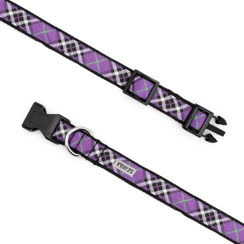 Bias Plaid Dog Collar