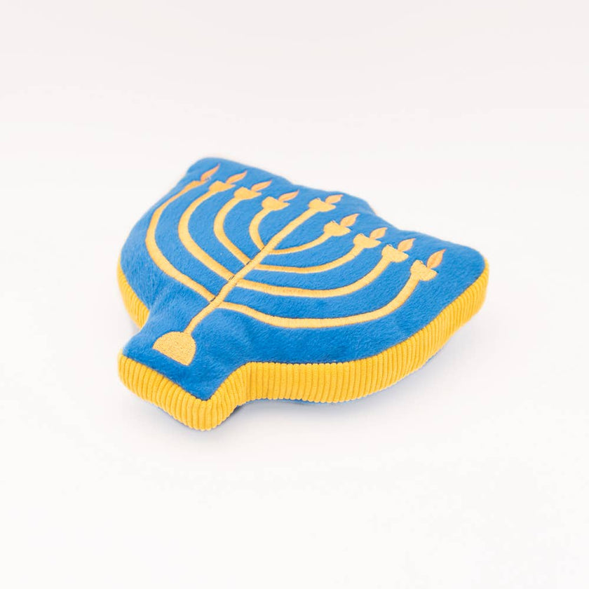 Hanukkah Squeakie Pattiez - Menorah - Holiday Dog Toy