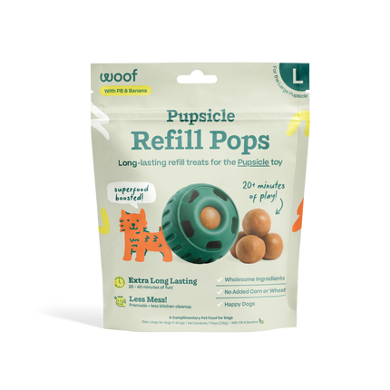 Dog Treat Peanut Butter & Banana Pupsicle Refill Pops