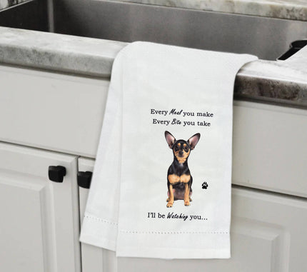 Chihuahua Black Kitchen Towel