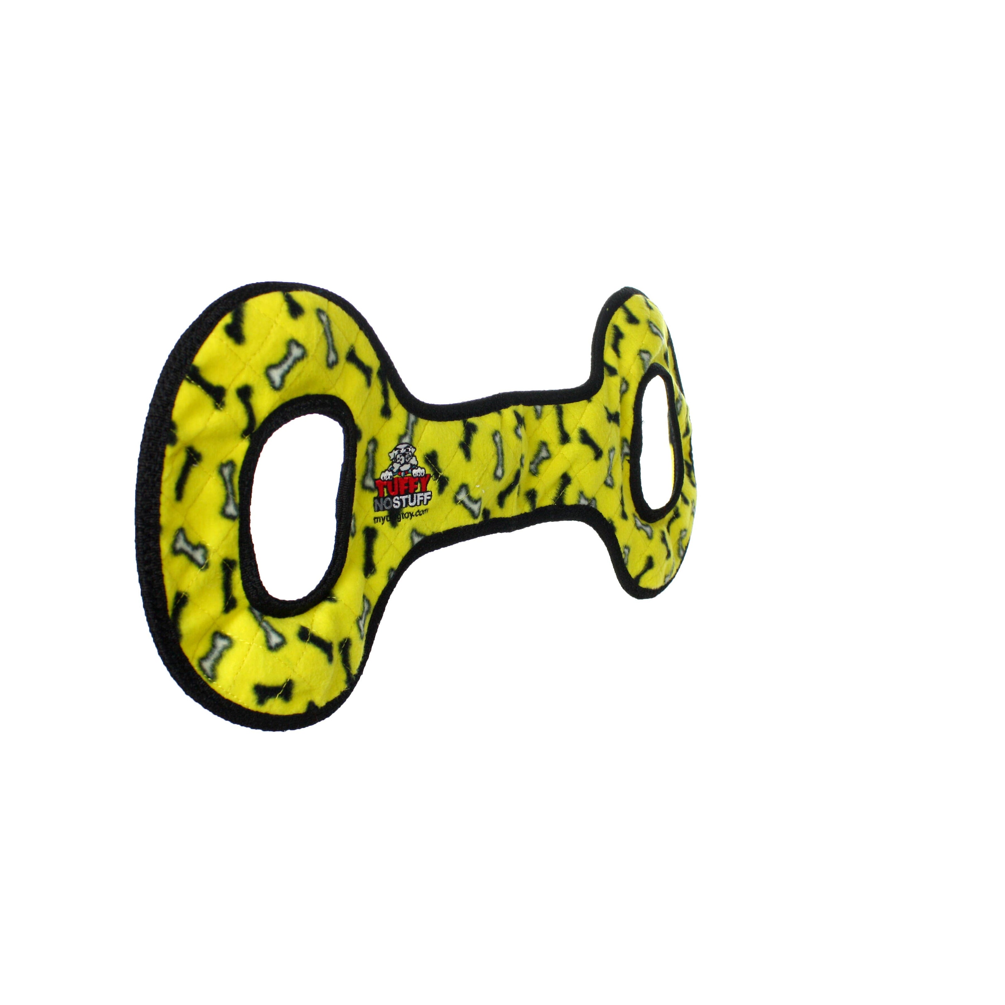 Tuffy No Stuff Ultimate Tug-O-War - Yellow, Squeaky Dog Toy