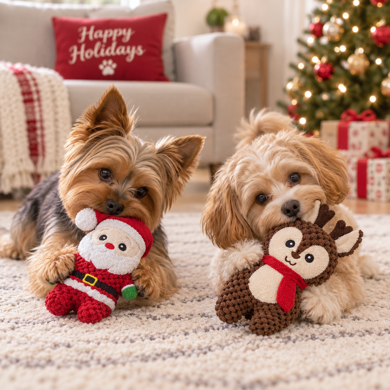 Dog Toy Santa & Reindeer 6