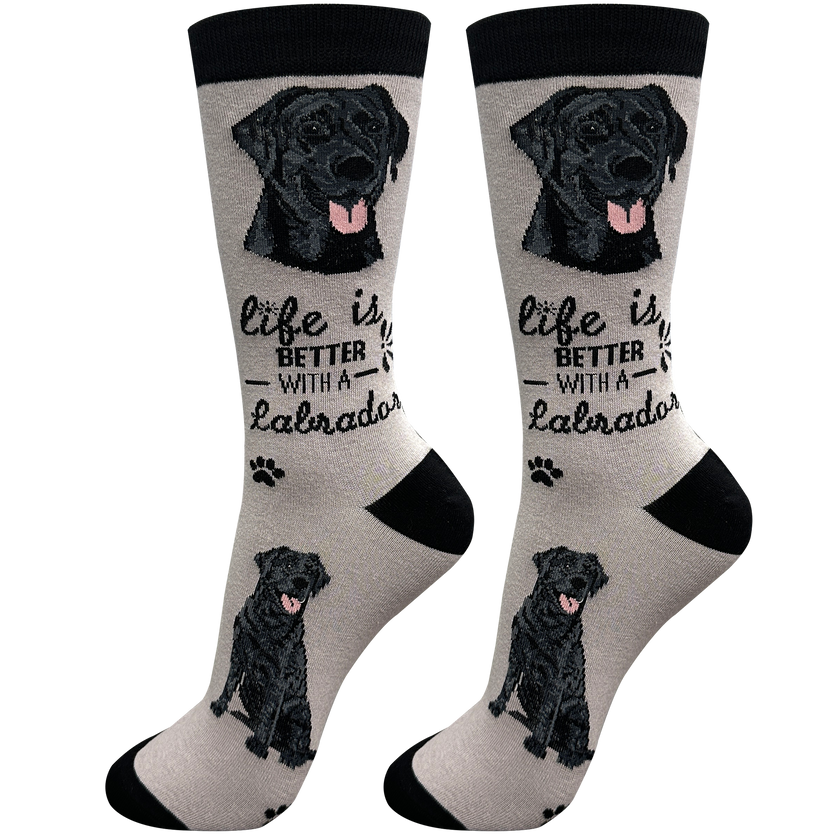 Labrador Black Dog Socks Unisex