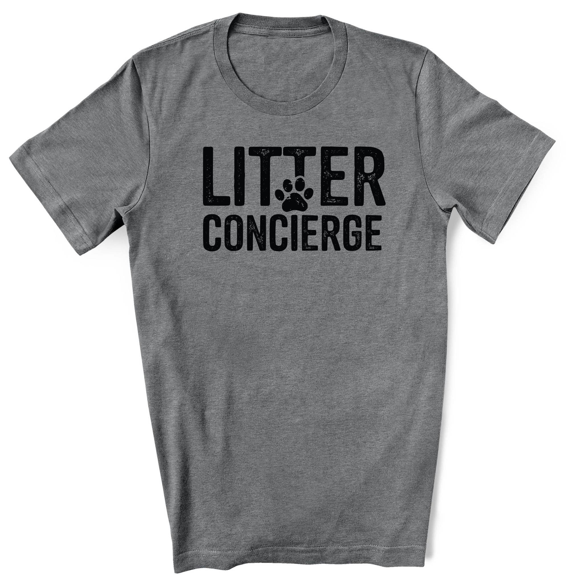 Litter Concierge Funny Cat Tee T-Shirt