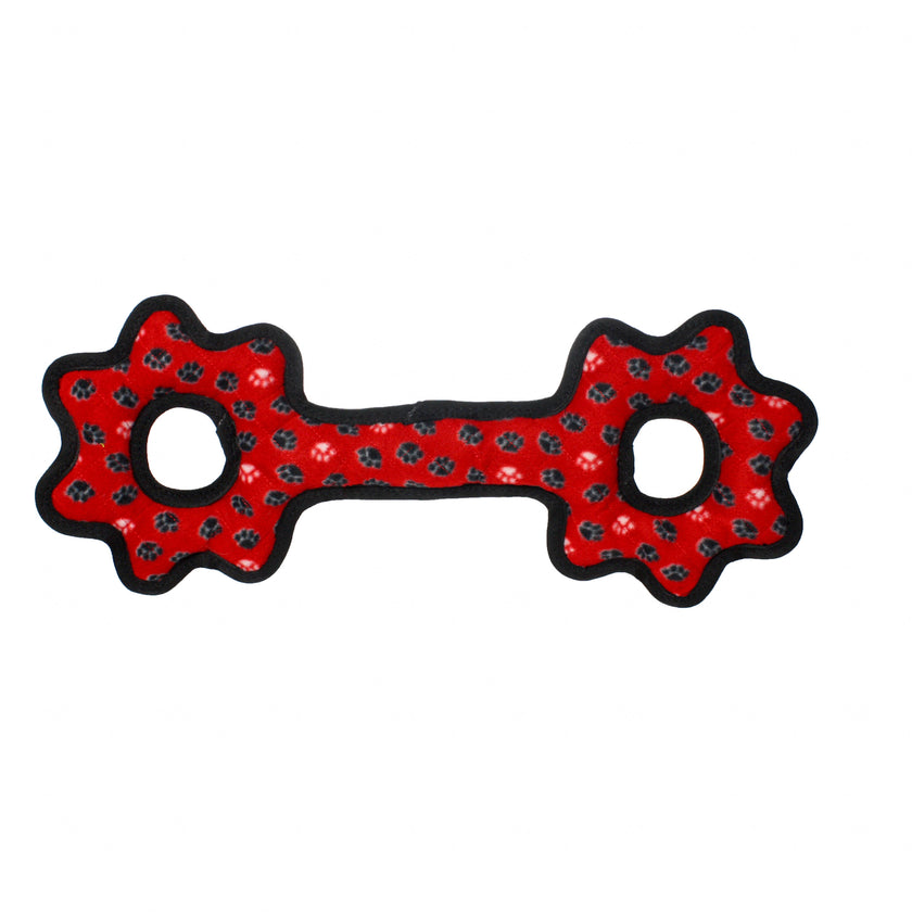 Tuffy Ultimate Tug-O-Gear - Red Paw, Squeaky Dog Toy