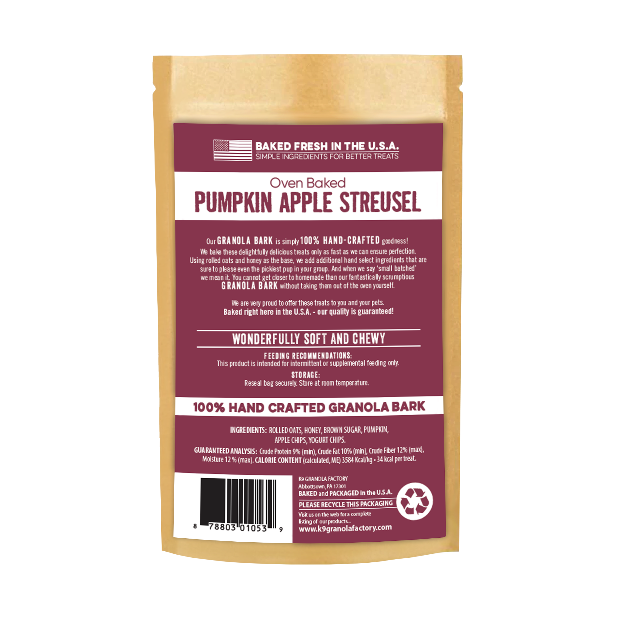 Granola BARK Pumpkin Apple Streusel 10oz