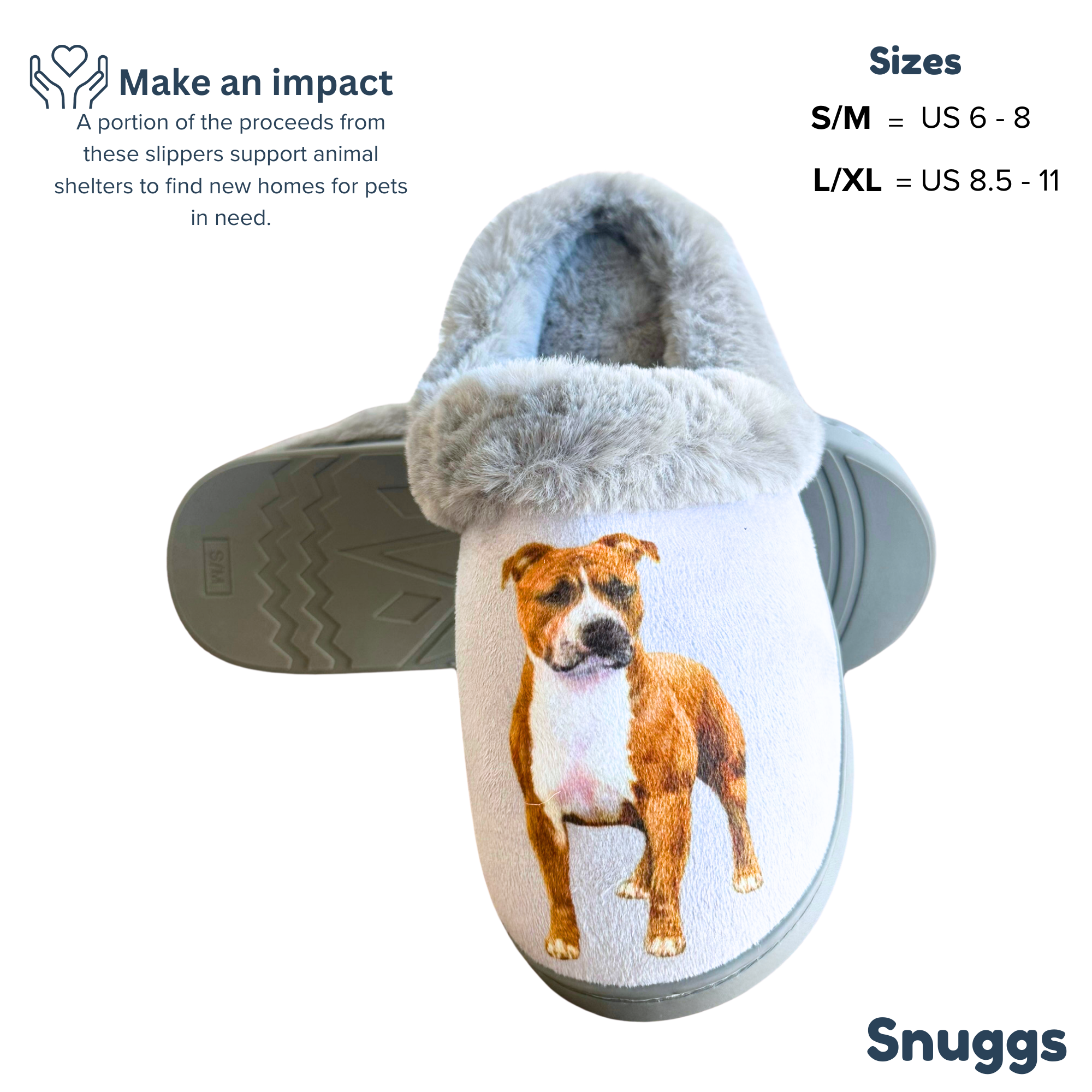 Pitbull Dog Pet Lovers Comfy Snuggs Slippers